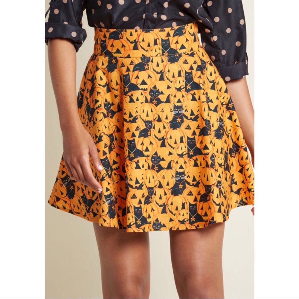 ModCloth Halloween Skater Skirt